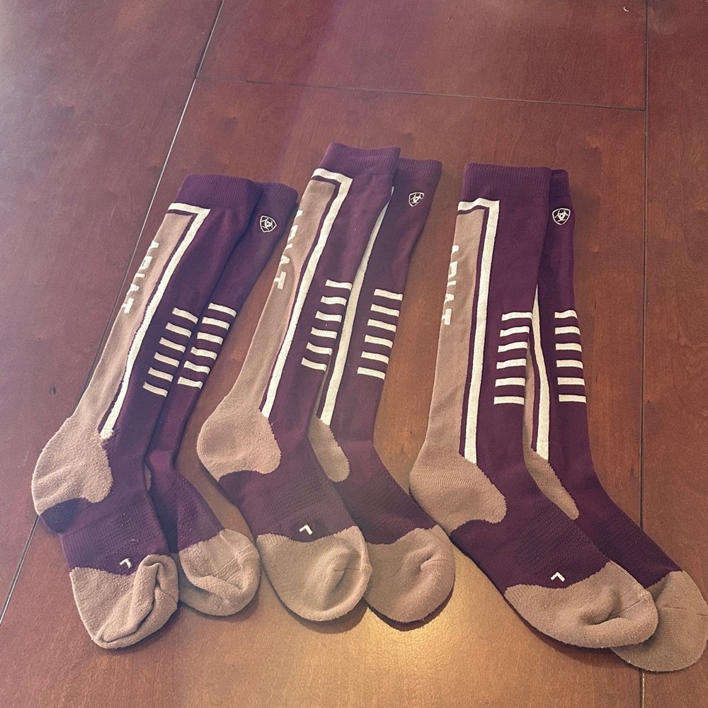 Ariat Men’s Slimline Performance Socks Windsor/Woodsmoke